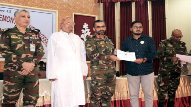 সেনাবাহিনী দিলো ১১৩ জনকে মানবিক কাজের স্বীকৃতি