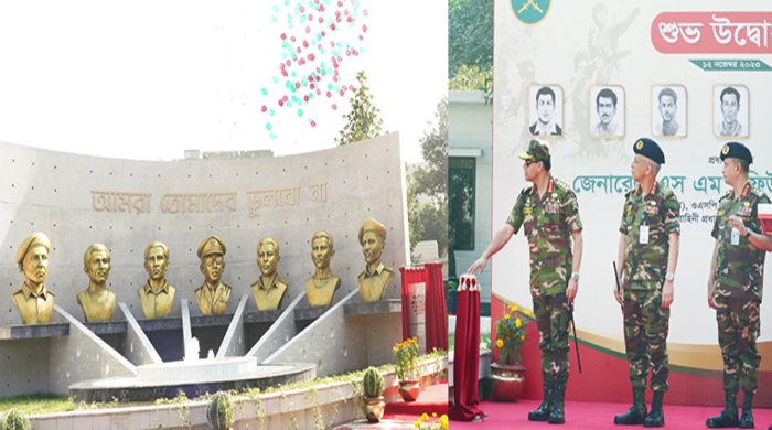সাত বীরশ্রেষ্ঠের ভাস্কর্য উদ্বোধন সেনাপ্রধানের
