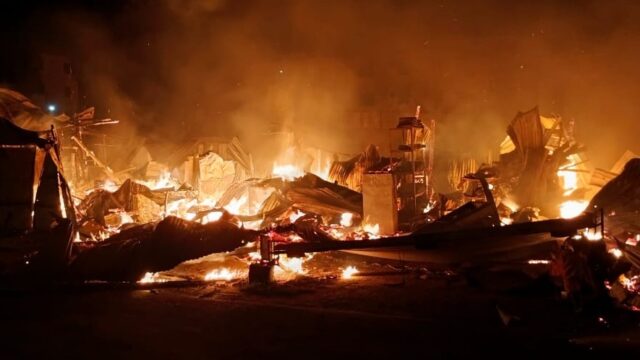 খাগড়াছড়ির শান্তিনগরে ২৫ দোকান পুড়ে ছাই