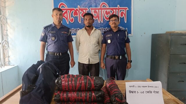 ওসি’র নেতৃত্বে মাদক কারবারি গ্রেপ্তার