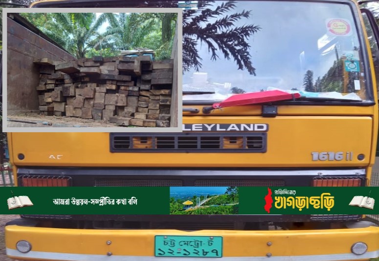মাটিরাঙ্গায় বিপুল প‌রিমান কাঠ জব্দ