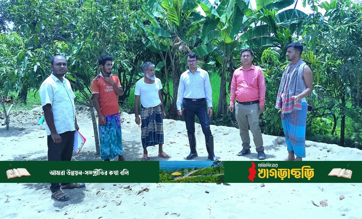 অবৈধ ভাবে বালি উত্তোলনের দায়ে দীঘিনালায় জরিমানা