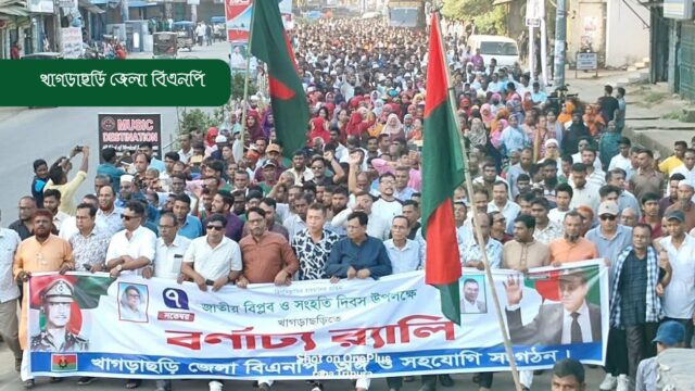 বর্ণাঢ্য আয়োজনে জাতীয় বিপ্লব ও সংহতি দিবস উদযাপন