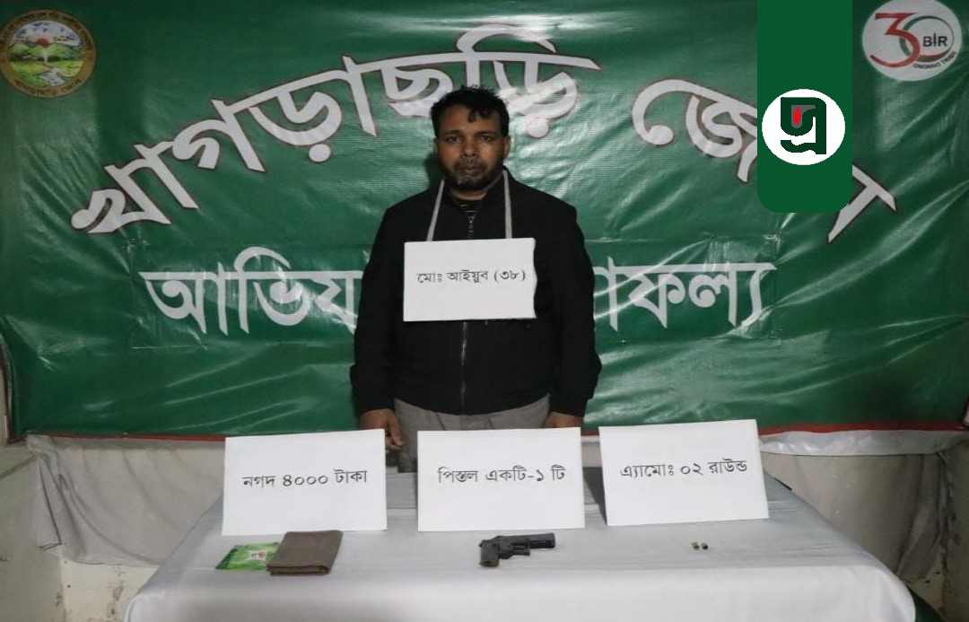 অবৈধ অস্ত্রসহ যুবক আটক
