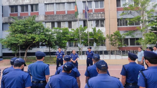 খাগড়াছড়ি পুলিশ সুপারের রামগড় থানা পরিদর্শন